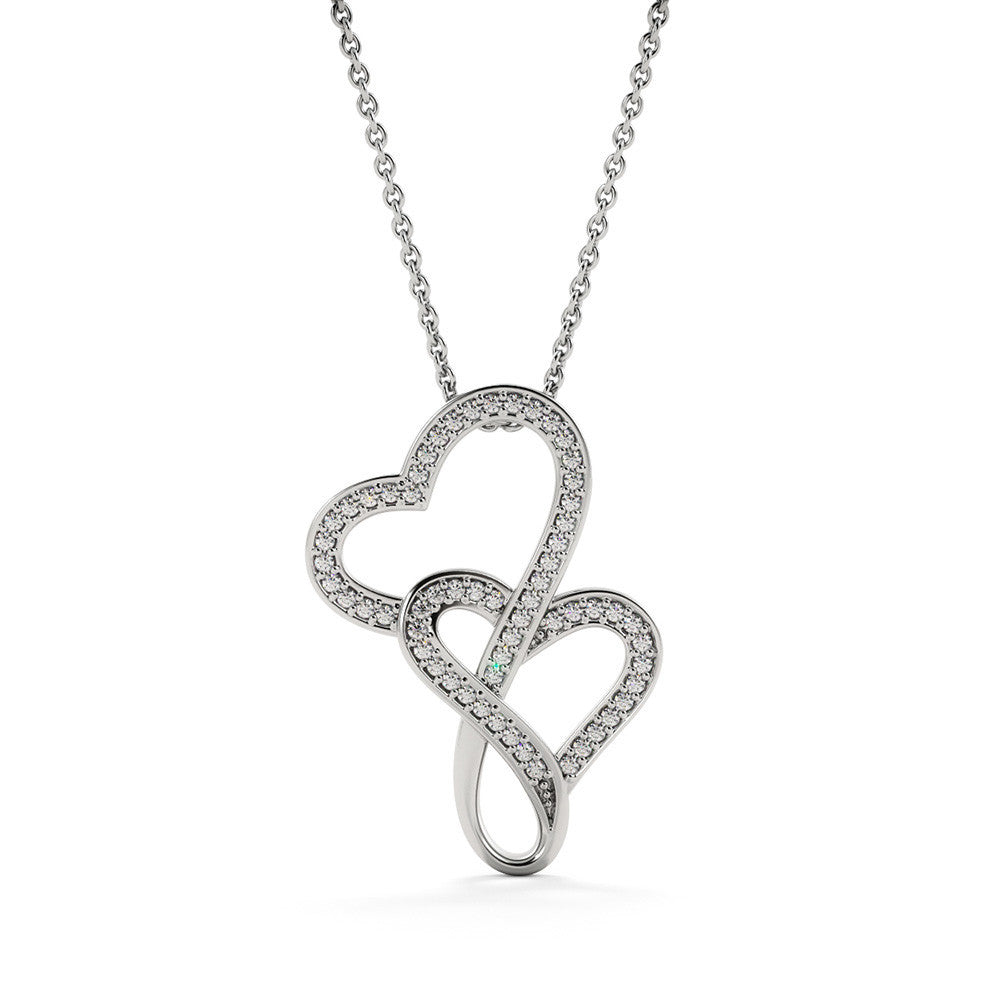 Show Her How Strong Your Bond Is With The Heart-To-Heart Pendant Necklace